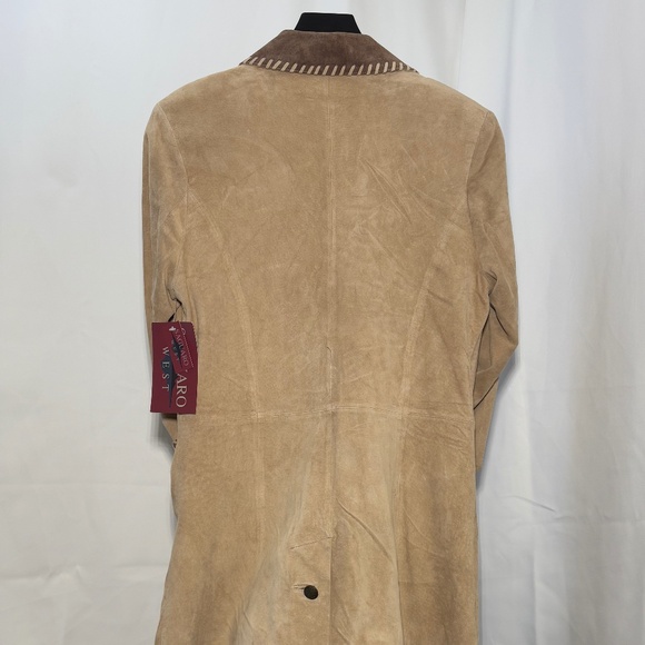 Saguaro West fawn suede trench coat NWT sz small - Picture 3 of 5